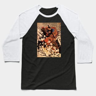 Charging Through the Snow - Utagawa Kuniyoshi Woodblock Baseball T-Shirt